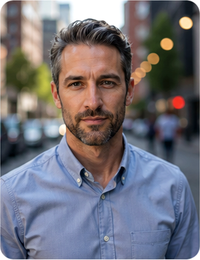 LinkedIn photo natural retouching before and after
