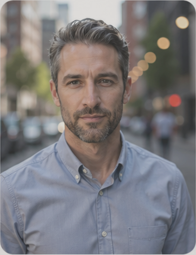 LinkedIn photo natural retouching before and after